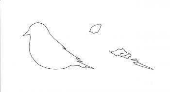 Large Bird Stencil 7x12